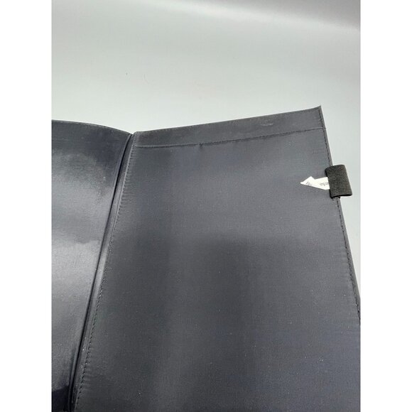 leather portfolio case notepad black 9x12" pencil card holder 2 pockets READ - Picture 7 of 7